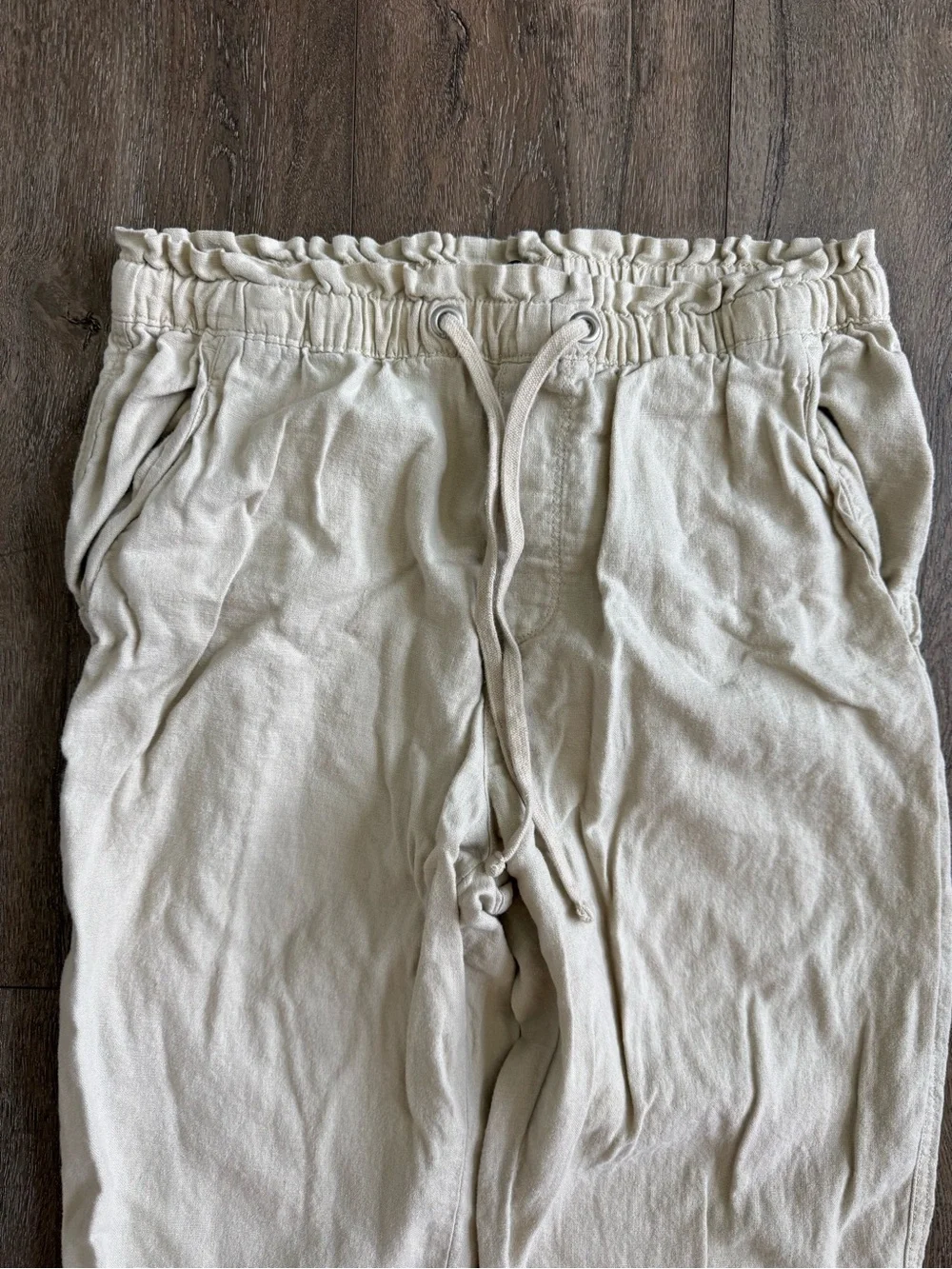 Social Standard Sanctuary Linen Jogger Tan Pants Women’s Size Medium - Picture 3 of 8